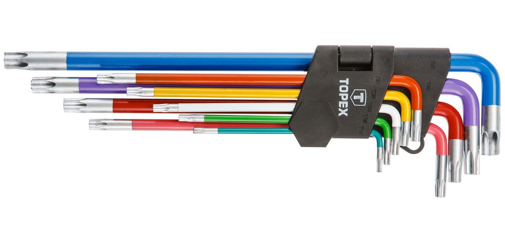 Topex 35D969 színkódolt torxkulcs készlet, CrV acél, 9 részes termék fő termékképe
