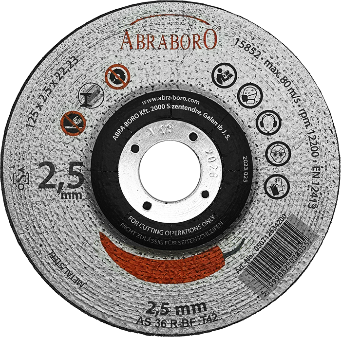 Abraboro 125 x 2.5 x 22 mm CHILI fémvágó korong, 10 db/csomag termék fő termékképe