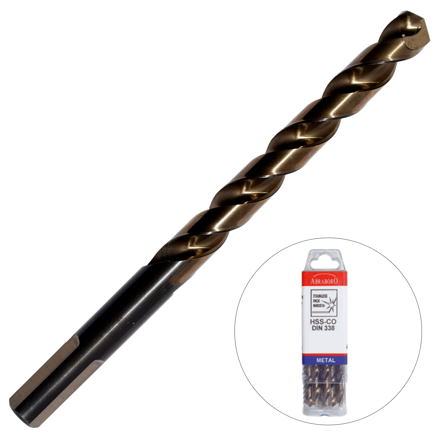 Abraboro 4 x 75 / 43 mm HSS-Co multi fémfúró háromszög szárral, 10 db/csomag termék fő termékképe