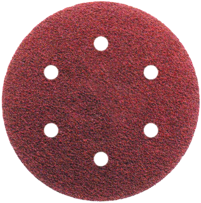 Abraboro 150 mm kör alakú csiszolópapír 6 lyukkal, 80-as szemcseméret, 50 db/csomag termék fő termékképe