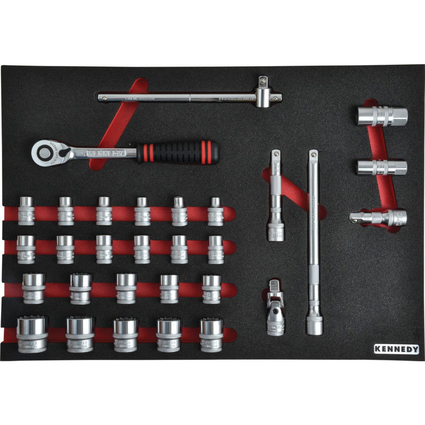 KENNEDY 1/2" dugókulcs készlet, 30 részes (metrikus) termék fő termékképe