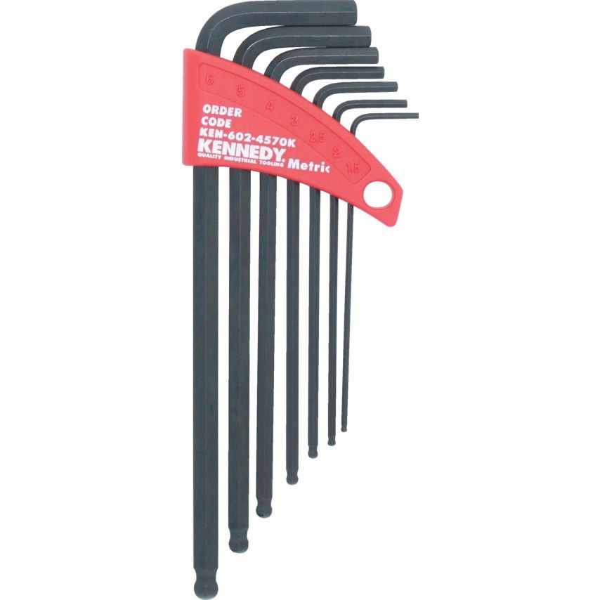 KENNEDY Metrikus gömbvégű hatszögkulcs készlet, 7 darabos termék fő termékképe