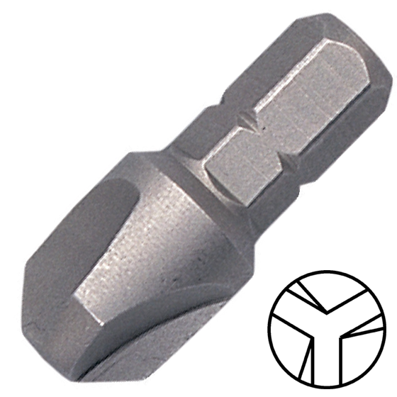 KENNEDY No.2 Tri-Wing csavarbehajtó bit 1/4" hatszög illesztéssel, 25 mm termék fő termékképe