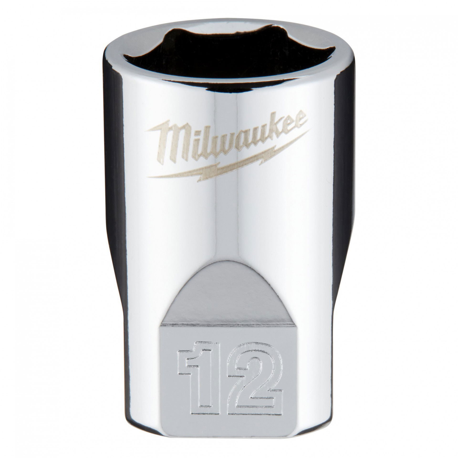 Milwaukee FOUR FLAT™ oldalú 1/4"-os dugókulcs fej, rövid, 6-lapú, 12 mm termék fő termékképe