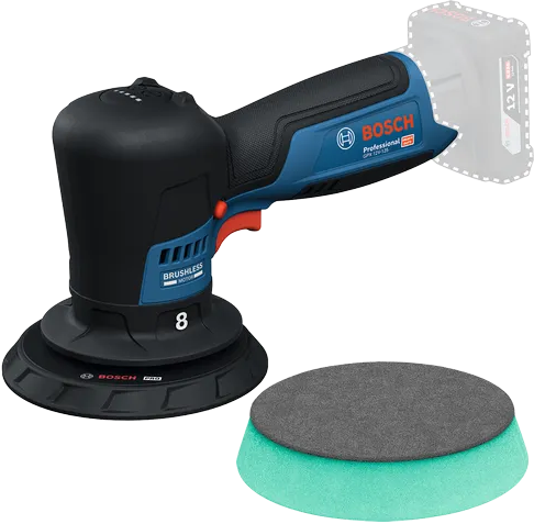 Bosch GPX 12V-125 akkus polírozó + szivacsbetét (akku és töltő nélkül) termék fő termékképe